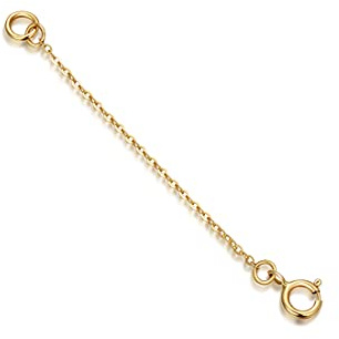 SISGEM 14 ct Gold Chain Extender for Necklace, Yellow Gold Bracelet Extender Necklace Extension, for Collar Choker Anklet (Length: 2)