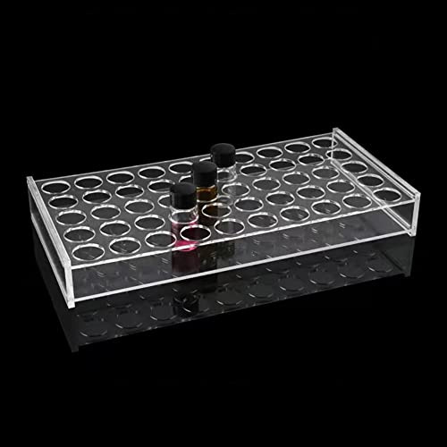 Reagenzglas Rack Halter Reagenzglas Ständer Transparent Reagenzglas Rack verschiedener Spezifikationen für Labor, abnehmbar (10 ml (50 Löcher))
