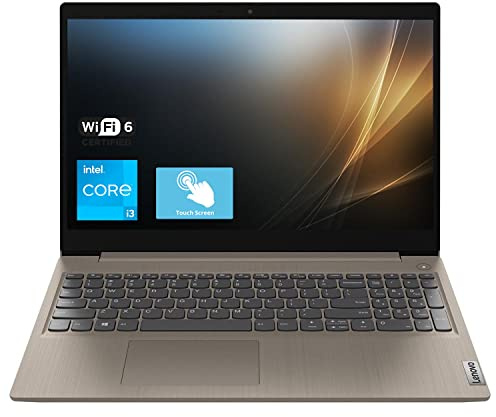 Lenovo Ordinateur portable Ideapad 3, écran tactile HD de 15,6 po, processeur Intel Core i3-1115G4, 12 Go de RAM DDR4, SSD PCIe 256 Go, webcam, HDMI, Bluetooth, Wi-Fi 6, Windows 11 Home, amande