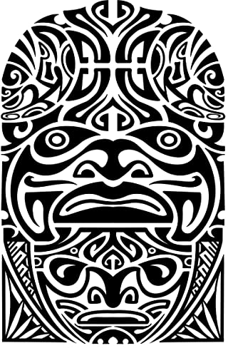 Temporäre tattoos Maori Totem - 1 Blatt von Fake tattoos | Maori Tätowierung | Schwarz | Maori Klebetattoos, Damen - TATTOO YOUR STYLE