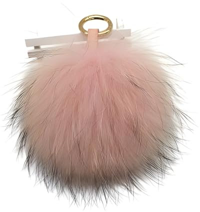 Damen Pom Ball Fell Pelz Bommel Schlüsselanhänger Taschenanhänger Handtasche Schlüssel Auto