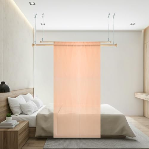 Beyeutao Bed Canopy Frame Adjustable Solid Wood Bed Poles Hanging Bed Pole Canopy Bed Frame Bed Curtains Frame Suitable for All beds 2Pcs 78 inches.