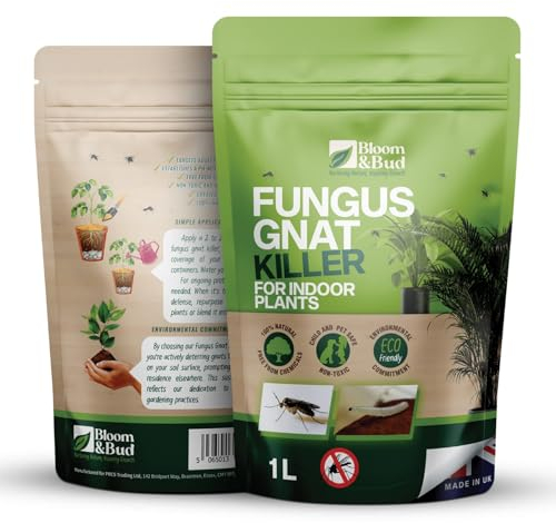 Bloom & Bud Fungus Gnat Killer for Indoor Plants (1 Litre): Ultimate Indoor Plant Protector for No Gnat Pot Topping with Gravel Mulch Systemic Granules|Plant Gravel for Gravel for Indoor Pot Anti Gnat