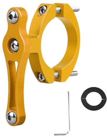 MenYiYDS 1 PCS BOTTLE CAGE ADAPTER, ALUMINIUM UNIVERSAL BIKE CAGE CUP HOLDER ADJUSTABLE HANDLEBAR CAGE MOUNT REPLACEMENT BOTTLE CAGE, SEAT POST CUP HOLDER (GOLD)