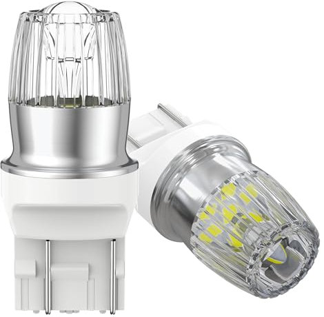 APOOS T20 LED Bulbs W21W W21/5W 7440 7443 580 992 12V 24V for Car Backup Reverse Light DRL Daytime Running Lights Tail Turn Signal Brake Lights 6500K White 2Pcs