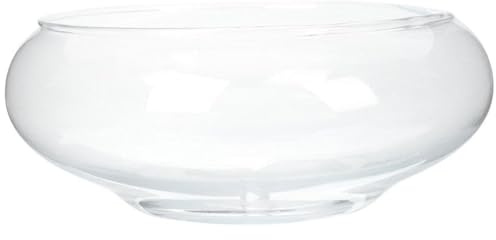 Porgeel Lotus Bowl Pflanzer, 6 Zoll runde Lotusblumenschale, klare Wasserlily -Schüssel, dekorative Glasschale für Blumen Sukkulente Hydroponic Plant Fish Home Decor