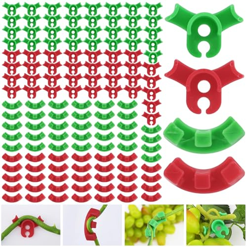 Yoosso 120 Pflanzenbieger Clips, 90 Grad Lst Pflanzenclips, 2 Größen | Robuster Kunststoff, Tiefe Rillen Gegen Verrutschen, Für Stieltraining Mit Mehr Licht Und Luft In Garten Und Gewächshaus