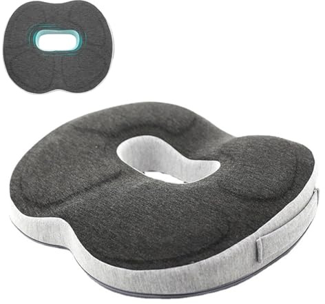 Spalivivre Cojín antidecúbito, cojín para asiento ortopédico, eficaz en el alivio de hemorroides, coxis, ergonómico cojín para uso en oficina, coche y silla de ruedas