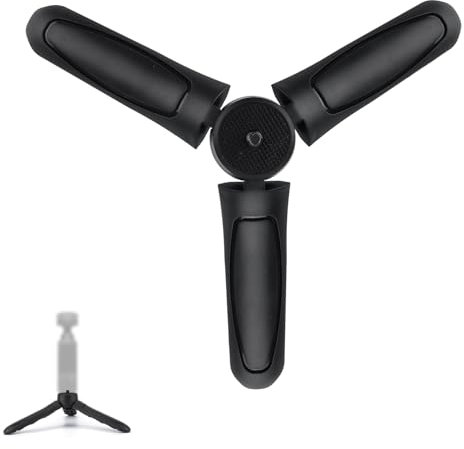 BOXOB Mini Tripod Compatible with DJI Osmo Pocket 3 & 2, Black ABS Portable Pocket Stand Tripod Mount Selfie Stick Ideal Accessories for Various Filming Equipment