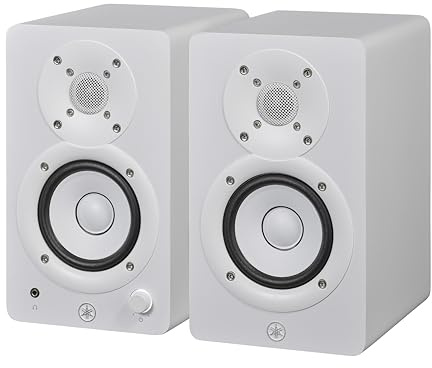 Yamaha HS3 W - Altoparlanti compatti a 2 vie, 3,5, per monitor da studio, colore: Bianco (coppia)
