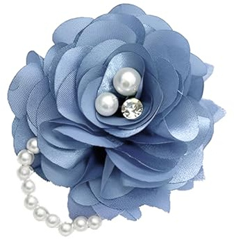 Broche Fleur Pivoine Élégante Pour Femmes Accessoire Bohème En Tissu Et Perles Épinglette De Revers Pour Robe Mariage Cérémonie Ou Costume Bijou Déclaration Chic Pour Vêtements Et Chapeaux (bleu)