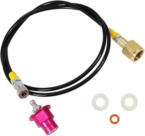 CO2 Adapter Hochdruckschlauch, 1.5m Soda Schlauch Direktanschluss from CO2 Tank to Soda Machine für Anschluss an Grössere CO2 Flaschen, Kohlensäureflasche, Quick Connect QC, Art und Terra
