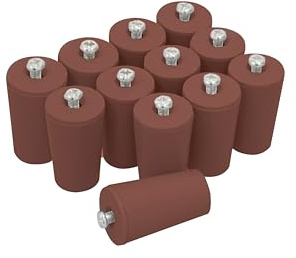 TLDSHOP® - Tappi conici per tapparelle - Tappo finecorsa - Confezione da 12 pezzi (con viti) - 2 misure disponibili (30mm e 40mm) - Disponibili in colore Grigio, Marrone o Bianco: (MARRONE, 30mm)