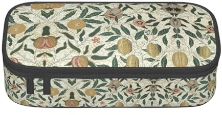 ASFgda Large Capacity Durable Plants and Fruits Printed Pencil Case,Portable Cosmetic Bag,Office Stationery Storage Bag.