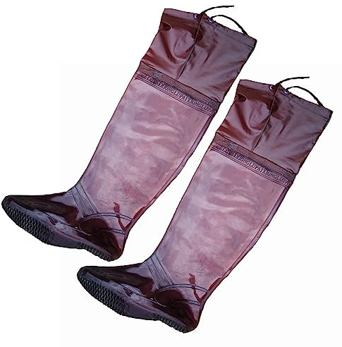 YKMYXZ， Wathosen for Angeln Hüftwaders Hüftwaders for Herren und Damen, wasserdichte und verschleißfeste Watschuhe aus PVC(8.5)