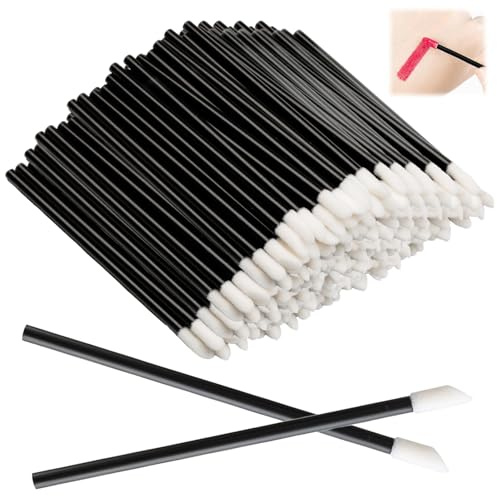 300pcs Lip Brush, Soft Velvet Mousse Nano Cleaning Cotton Lip Brush for Lipstick Wand for Gloss, Suitable for Makeup Tools Beauty Salons Cosmetic Kits and Daily Use