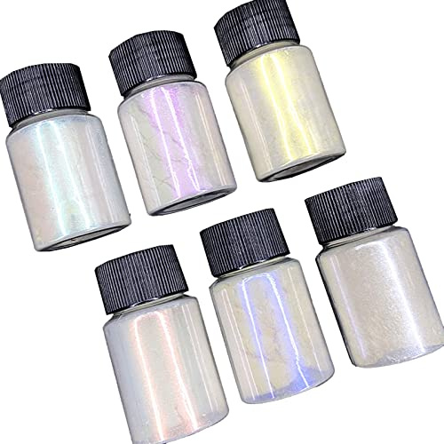 6 botellas de pigmento perlado en polvo de mica perfecto para hacer jabón de mica, 6 colores, 10 g de pigmentos nacarados