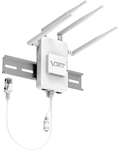 VONETS VAR1800-H Routeur pont Wi-Fi Gigabit 5 GHz, répéteur Ethernet sans fil, adaptateur RJ45, amplificateur de portée Wi-Fi, 3 Gigabit POE pour robots, appareils de réseau IoT industriels 1800 Mbit