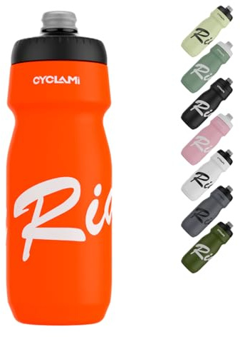 Bicycle Water Bottles, 650 ml, Lightweight, BPA-Free, Leak-Proof, Squeeze Cycling Bottle for Cycling, Fitness, Hiking, Swimming (Orange)