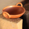 SWADESHI BLESSINGS Handmade Exclusive Range Unglazed Clay/Mitti/Earthen Red Kadai for Cooking, 1.8Liters (with Natural Firing Shade & Mirror Shine) + Free Palm Leaf Stand