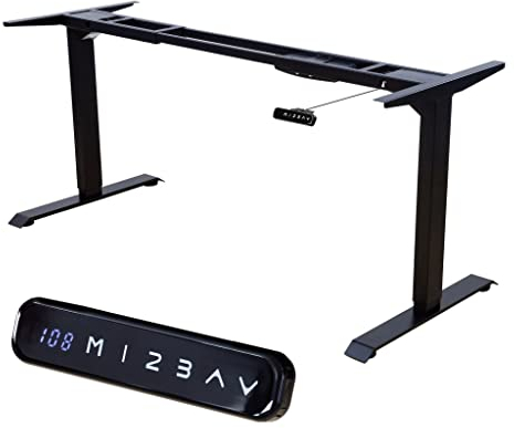 ALBATROS höhenverstellbares Schreibtisch Tischgestell elektrisch | Lift S5 Schwarz | Gestell, Tischbeine, Tischfüße aus Metall | Display | 120Kg belastbar | Für extra breite 2m Tischplatten