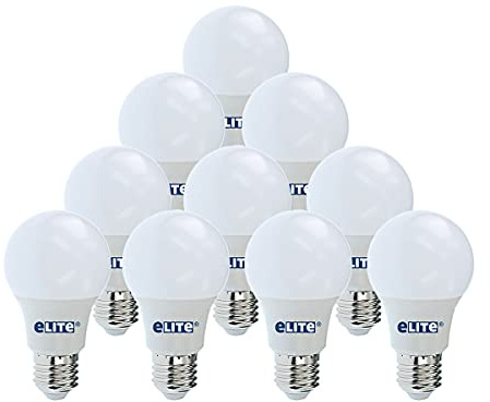 eLITe LED Lampe E27, 7W, 6500K Tageslichtweiß, 730lm, 10 Stück | 865, 270° Abstrahlwinkel, Ersetzt 40W