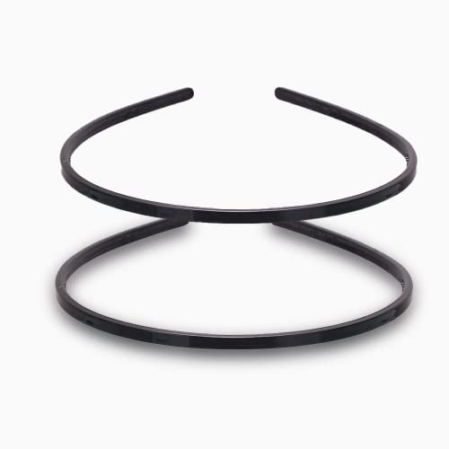 2 Stück Haarband, Kunststoff Einfach Stirnbänder, Stirnbänder mit Zähnen Dünne, DIY Stirnbände, 6mm Breite Glatte