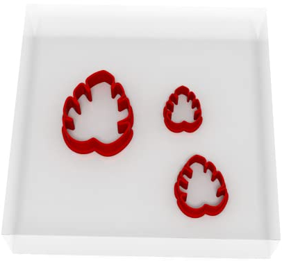 Mini/Tiny Monstera Leaf Set of 3 Value Fondant Cutter 1.5CM + 2CM + 3CM
