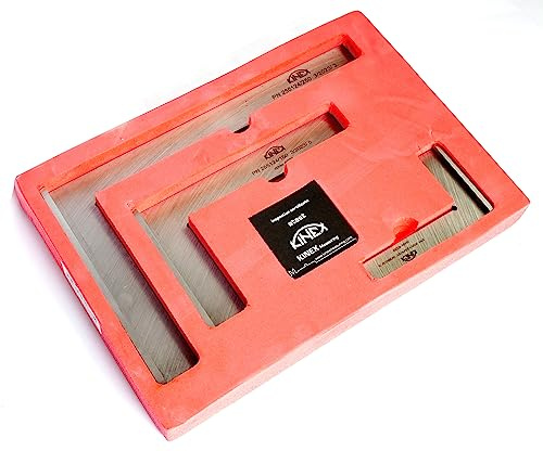 Kinex Maschinenwinkel Set, 3-teilig 100 x 63 mm, 160 x 100 mm, 250 x 160 mm, Werkzeugstahl, massive Konstruktion