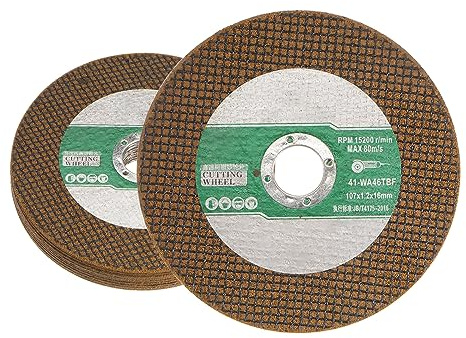 sourcing map 10pcs Cut Off 16mm x 107mm x 1.2mm Thin Metal Stainless Steel Fast Clean Cutting Disc Cutting Wheels Metal Grinding Wheels for rotary tool, Yellow