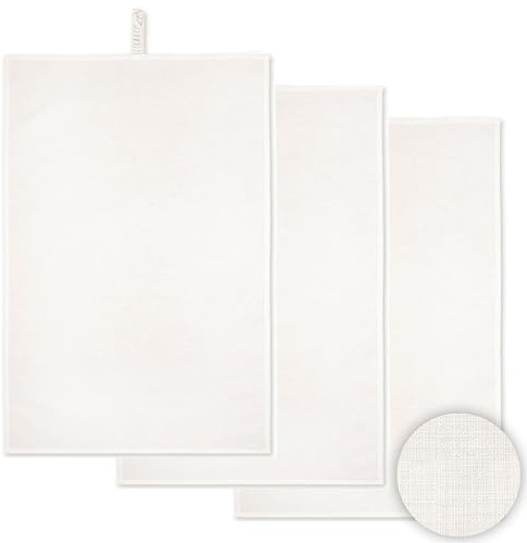 Ligarti® Geschirrtücher Halbleinen 3er Set (Made in EU) I Design Küchenhandtuch 50x70 cm I ÖKO-TEX I Abtrockentücher, Geschirrhandtücher