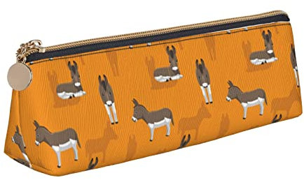 702 Federmäppchen Lustiges Cartoon-Esel-Muster Federmappe Strapazierfähig Bleistift Beutel Tragbar Pencil Case Für Teenager Schulsachen Büro