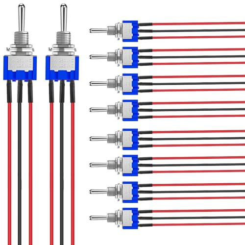GUUZI 10st 6A/125V 3A/250V PÅ/Av/PÅ förkopplad Miniatyrvippströmbrytare 3 Anslutningar 3-läges SPDT-vippströmbrytare MTS-103