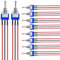 GUUZI 10pcs 6A/125V 3A/250V ON/Off/ON Interruptor de Palanca en Pre cableado Miniatura 3 Terminales 3 Posiciones Interruptor de Palanca SPDT MTS-103