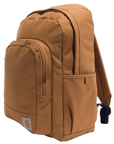 Carhartt 25L Classic Laptop Backpack, Durable Water-Resistant Pack W/ 15 Laptop Sleeve and Multiple Organizational Compartments, PFAS Free, Carhartt Brown