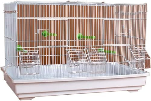 DLAZUM Professioneller Vogelkäfig für Haustiere, Vogelträger, Gartendekoration, Papageienkäfige für mittelgroße Vögel, weißer dekorativer Vogelkäfig, galvanisierter Eisen-Wellensittichkäfig, Tauben