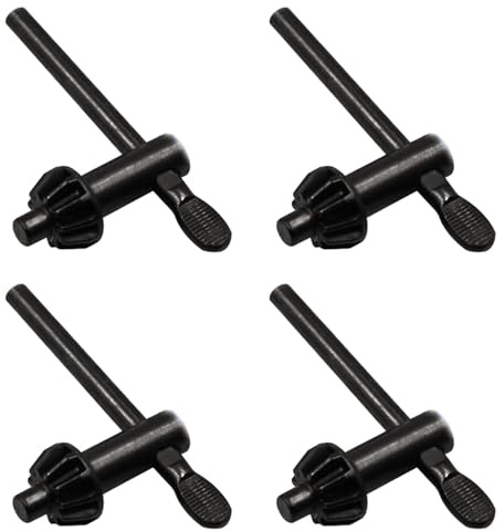 4 llaves de portabrocas de taladro, llave de portabrocas eléctrica, herramienta de sujeción de taladro universal, llaves de repuesto negras