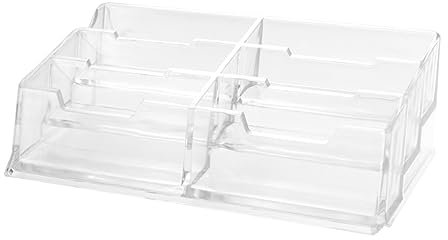 SHOWERORO Bürotisch Organizer Aus Acryl Kartenhalter Und Namenshalter Für Schreibtisch Praktische Aufbewahrungsbox Für Bürobedarf