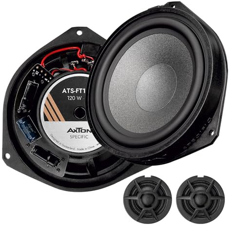 AXTON ATS-FT160C – Passgenaues 2-Wege Komponenten System, kompatibel mit FIAT Ducato Fahrzeugen, Plug & Play Front Auto Lautsprecher für Tür Einbau, 80 W RMS, 1 Paar