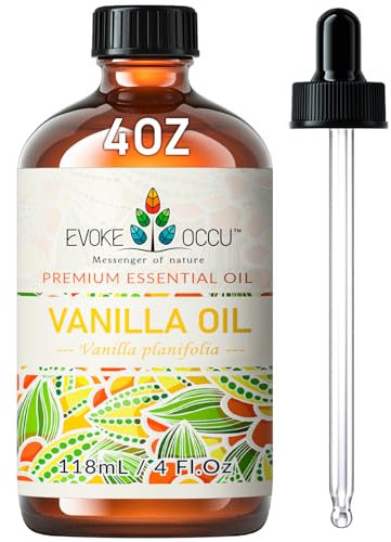 EVOKE OCCU Vanille ätherisches Öl 118ml, reines Vanilleöl für Aromatherapie Diffusor Massage Duft DIY Kerze Seife machen- 4 FL Oz