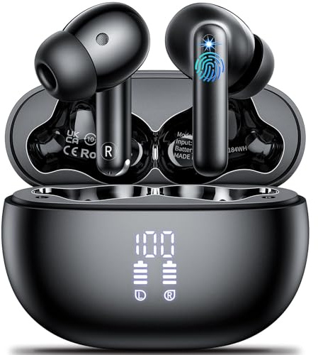 Wireless Earbuds Bluetooth In Ear Headphones,Deep BassENC Noise Cancelling Wireless Earphones,42H Battery Life Sport Earbuds for Running Gym,Compatible with Smartphones Tablets Laptops and Music Calls