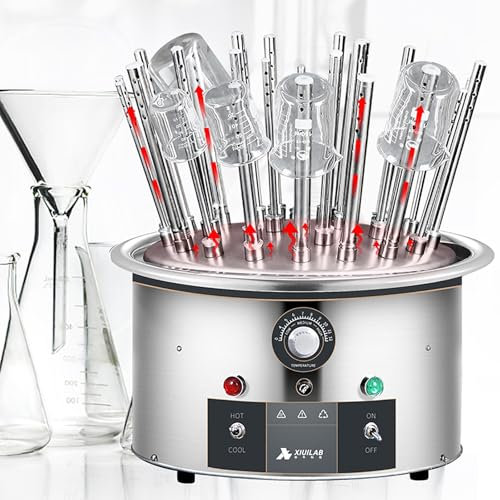 YXFAZPP Stendibiancheria Elettrico per vetreria, essiccatore a Flusso d'Aria da Laboratorio con Tubi di Asciugatura e lavello a 12 fori/20 fori/30 Fori, Temperatura Regolabile da 40 a 120° (20 Holes)