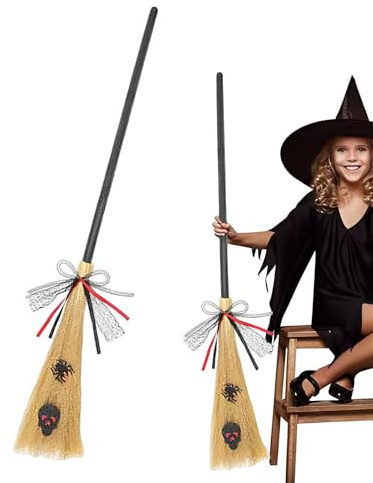 Witch Broomstick - Halloween Witch Broom | Creative Broom Stick Halloween | Cosplay Witch Broomstick Kid For Escorts For Adults Party Supplies For Hal Costume Decoration