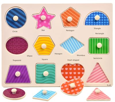 FUGLUS Montessori Spielzeug 1 2 3 Jahr Geburtstag Geschenke,Holzpuzzle 1 Jahr,Steckspiel Babyspielzeug Farben Formen lernspielzeug Motorikspielzeug 12 18 Monate Kinder Junge mädchen