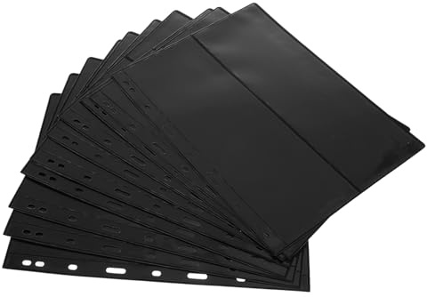 CONGARTENO Album Pour Timbres Double Face 10 Pages À Feuilles Mobiles Noir Classeur Timbres Collectionneurs Rangement Et Présentation Philatélie