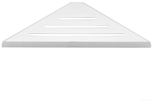 Aetluxery Mensola angolare per doccia, in acciaio inossidabile 304, vuota, drenabile, ad angolo, installazione senza fori, per bagno, angolo portaoggetti (argento)