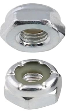 4# -40 5 6-32 8 10-24 1/4-20 5/16-18 3/8-16 Tuerca de seguridad americana de zinc blanco/negro autoblocante(White zinc,3-8-16 (5pcs))