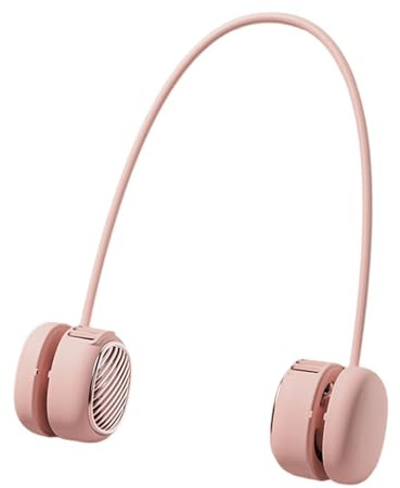 Genérico Ventiladores Personales Para El Cuello,5 Velocidades Silencioso Flexible Y Ponible,Portátil Recargable para Cuello - Para Crucero Aire Viajes En Coche Verano Camping Mujeres Hombres
