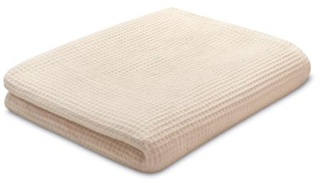 Ehrenkind Tagesdecke Musselin Beige 130 x 170 cm – Bettüberwurf aus 100% Bio-Baumwolle, Oeko-TEX® Zertifiziert