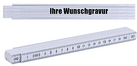 10x Zollstock mit Gravur / Gliedermaßstab / 2m / aus Kunststoff